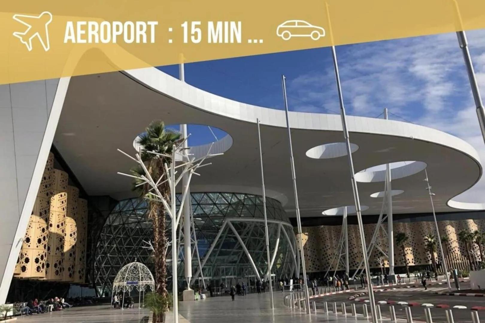 F3 Exceptionnel A Gueliz - A 5 Min De La Gare - Piscine, Wi-fi Et Parking Au Coeur De Marrakech Appartamento